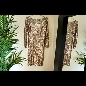 Ralph Lauren Gold sequinned Party dress